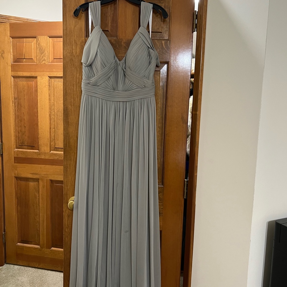 Azazie bridesmaid dress size A14 in silver